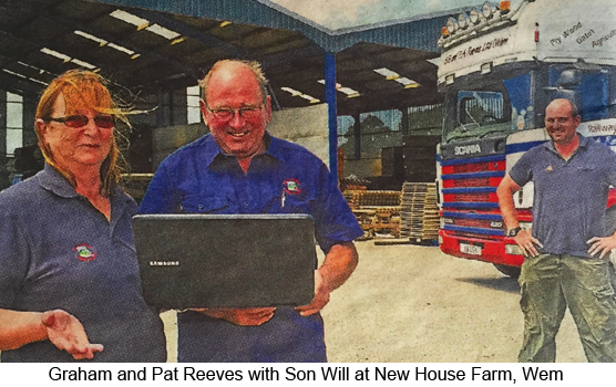 Graham and Pat Reeves with Son Will at New House Farm, Wem